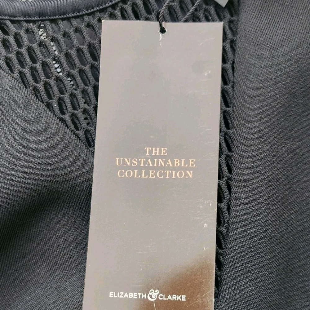 Elizabeth & Clarke The James Dress Unstainable Black Womens Size 10 New NWT - Picture 9 of 11